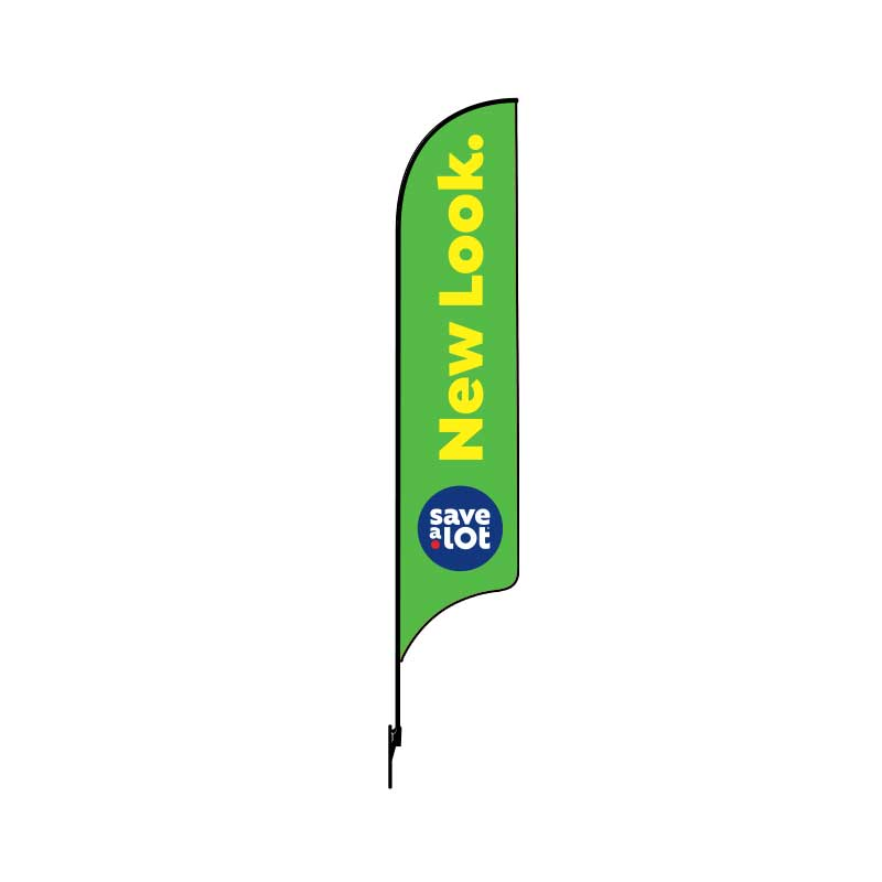 15' Save.A.Lot Green New Look AdverSail Flag (double sided, 2023 art)
