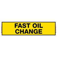 2' x 8' FullSpeed Automotive Yellow Fast Oil Change Mesh Bay Banner (single-sided)
