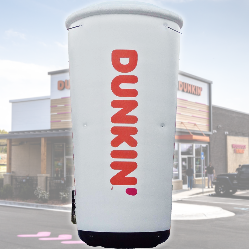 20’ Dunkin' Donuts White Logo Coffee Cup Inflatable (2023 art)