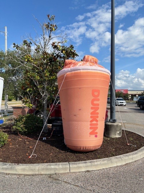 7' Dunkin' Donuts Iced Coffee with 3D Ice Cup Inflatable