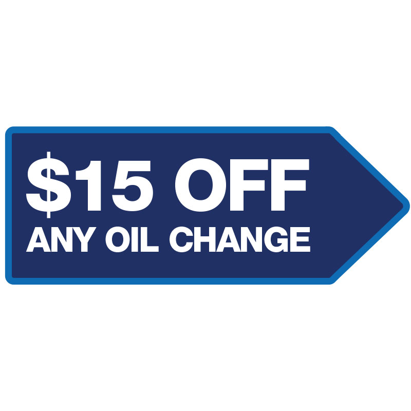 FullSpeed Automotive 46x18 Double Sided $15 Off Any Oil Change Spinner Sign - BLUE
