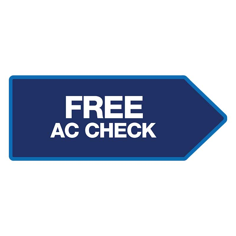 FullSpeed Automotive 46x18 Double Sided Free AC Check Spinner Sign - BLUE