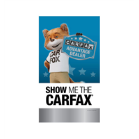 22" X 35" Carfax Blue Show me the Carfax with Fox Super Vinyl Bandit Sign (double sided)