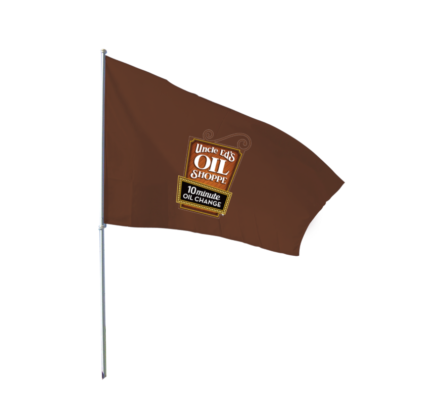 3x5  FullSpeed Automotive Uncle Ed's Brown Logo Flag   
