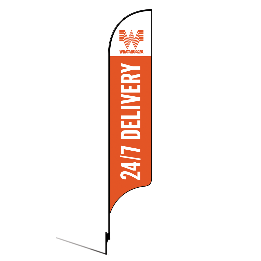 15' Whataburger 24/7 Delivery AdverSail Flag Kit