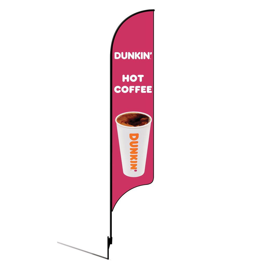 15' Dunkin' Donuts Pink Hot Coffee AdverSail Flag Kit