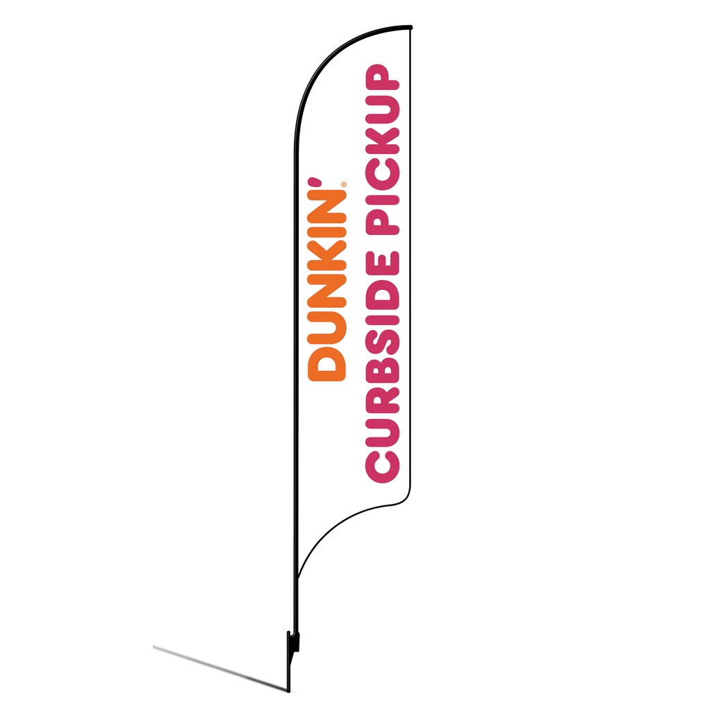 15' Dunkin' Donuts White Pickup AdverSail Flag Kit