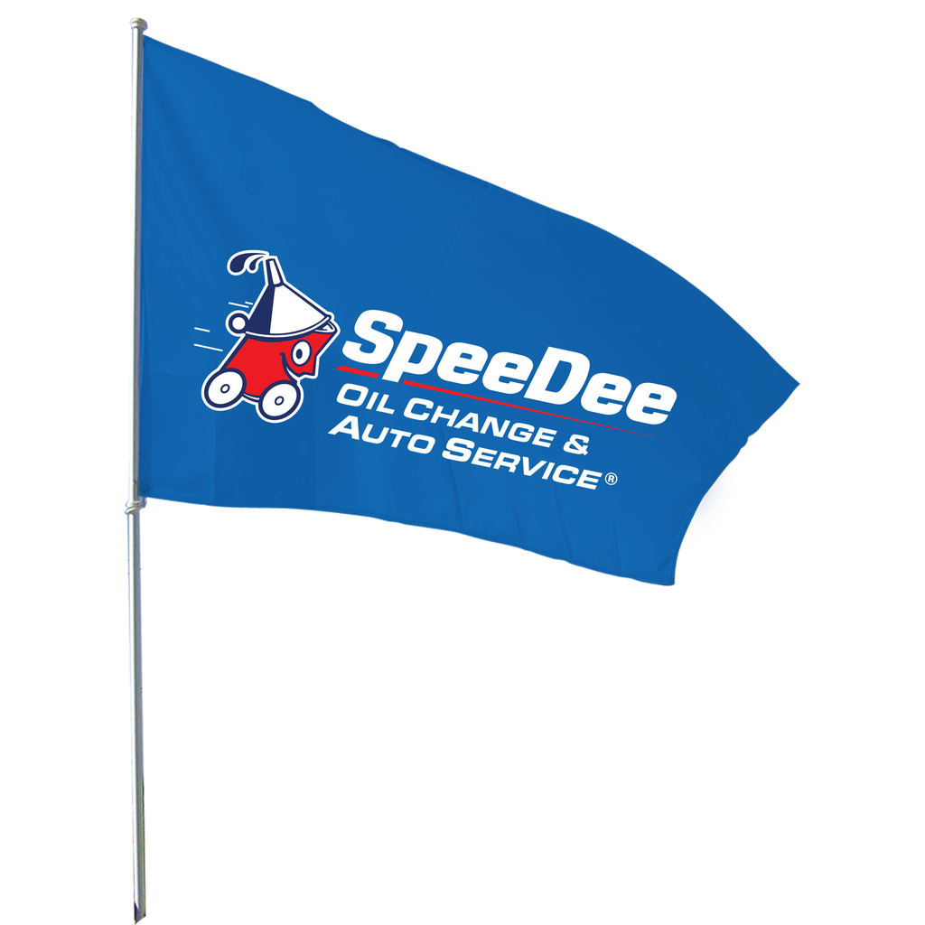 3' X 5' FullSpeed Automotive SpeeDee Blue Logo Flag