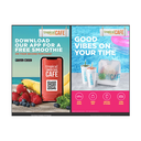 24"x36" Tropical Smoothie Café Good Vibes & Loyalty Coroplast A-frame Insert Only (double sided)