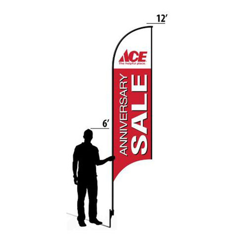 12' Ace Hardware Red Anniversary Sales AdverSail Flag