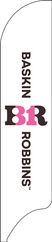 15' Baskin Robbins Horizontal Logo AdverSail Flag