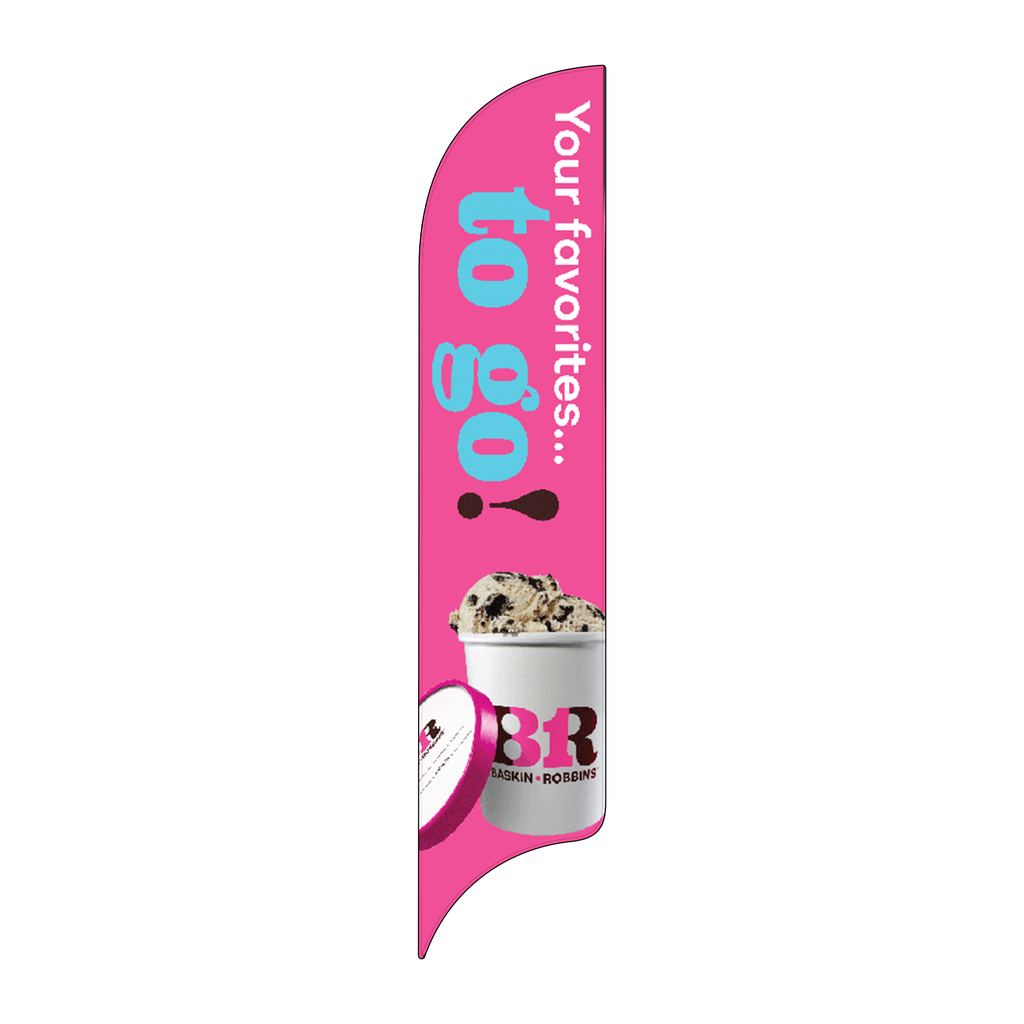 15' Baskin Robbins Pink Your Favorites To Go AdverSail Flag