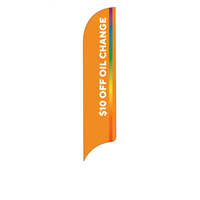 15' Caliber Auto Care $10 off Oil Change Orange BG AdverSail Flag