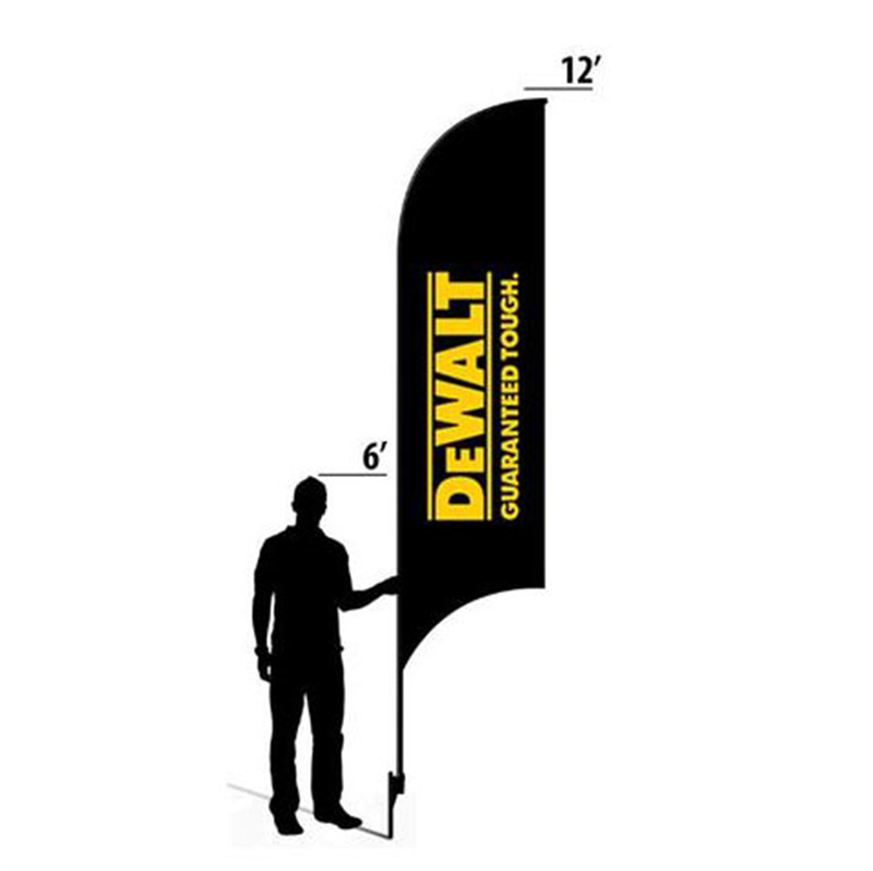 12' DeWalt Black Logo AdverSail Flag