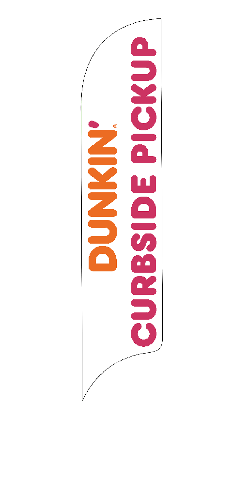 15' Dunkin' Donuts White Pickup AdverSail Flag