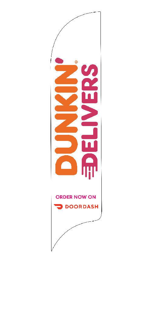 15' Dunkin' Donuts Delivers DoorDash AdverSail Flag