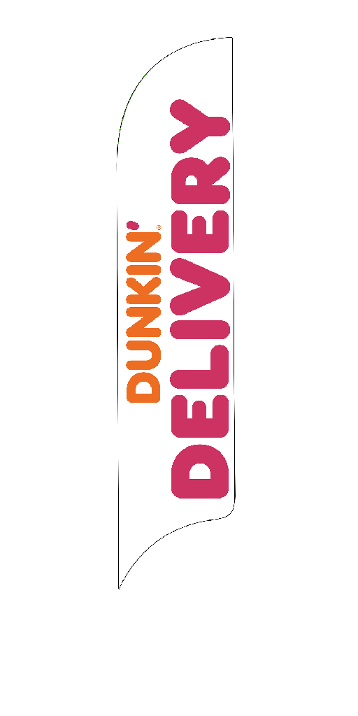 15' Dunkin' Donuts White Delivery AdverSail Flag