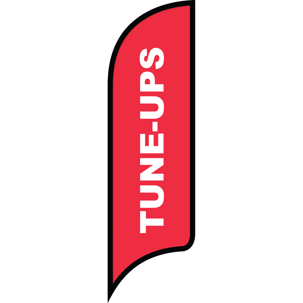 12' FullSpeed Automotive Red Tune-Ups AdverSail Flag