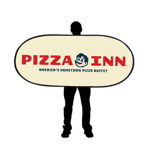 3' x 6' Pizza Inn Beige Logo Shaker Sign